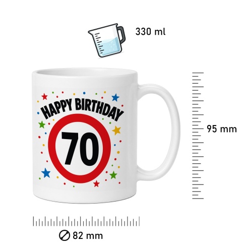 Tasse »Happy Birthday 70«