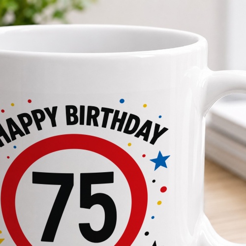 Tasse »Happy Birthday 75«