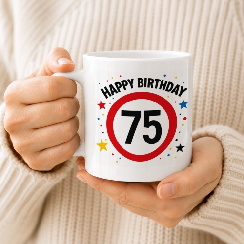 Tasse »Happy Birthday 75«