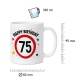 Tasse »Happy Birthday 75«