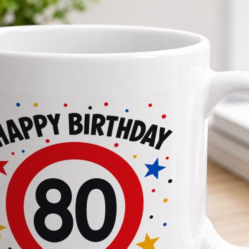 Tasse »Happy Birthday 80«