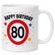 Tasse »Happy Birthday 80«