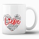 Tasse »Liebe Herz Wortwolke«