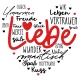 Tasse »Liebe Herz Wortwolke«