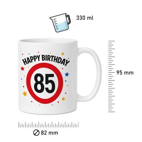 Tasse »Happy Birthday 85«
