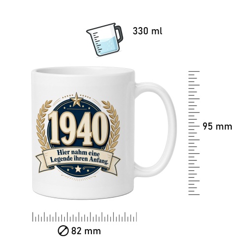Tasse »1940 Hier nahm eine Legende ihren Anfang.«