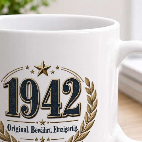 Tasse »1942 Original. Bewährt. Einzigartig.«