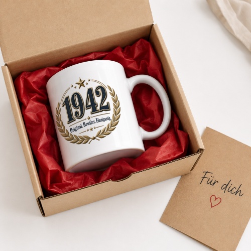Tasse »1942 Original. Bewährt. Einzigartig.«