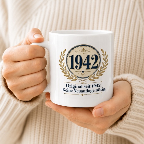 Tasse »Original seit 1942. Keine Neuauflage nötig.«