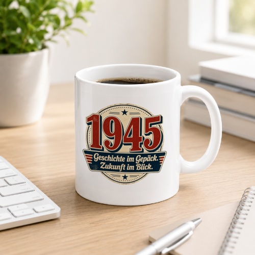Tasse »1945 Geschichte im Gepäck. Zukunft im...
