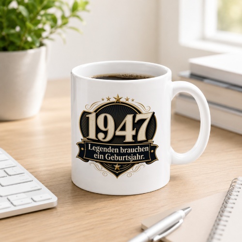 Tasse »1947 Legenden brauchen ein Geburtsjahr.«