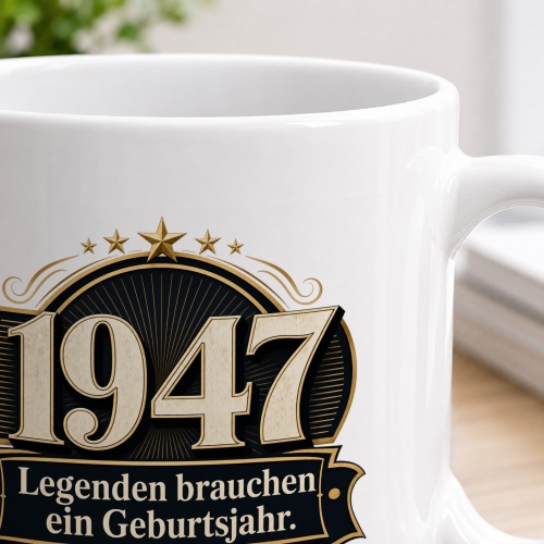 Tasse »1947 Legenden brauchen ein Geburtsjahr.«