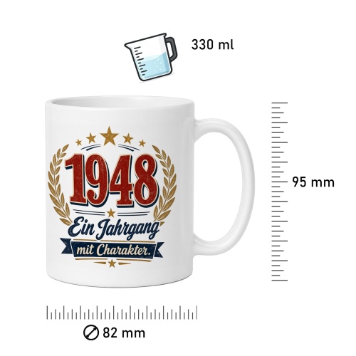 Tasse »1948 Ein Jahrgang mit Charakter.«