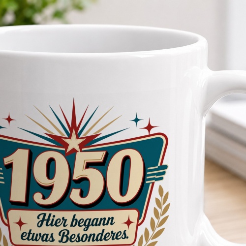 Tasse »1950 Hier begann etwas Besonderes.«