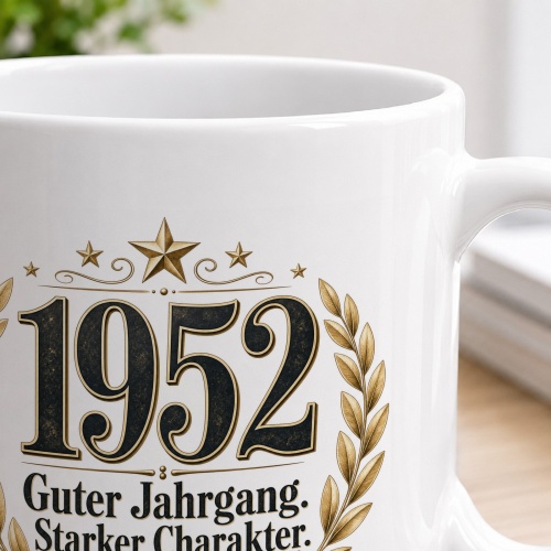 Tasse »1952 Guter Jahrgang. Starker Charakter.«