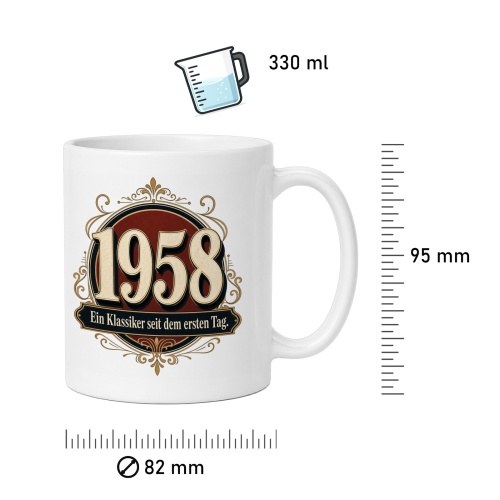 Tasse »1958 Ein Klassiker seit dem ersten Tag«