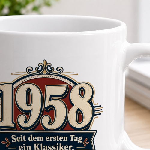 Tasse »1958 – Seit dem ersten Tag – ein Klassiker.«