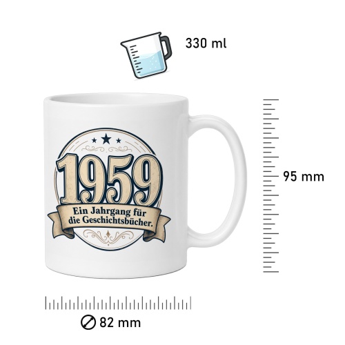 Tasse »1959 – Ein Jahrgang für die Geschichtsbücher.«
