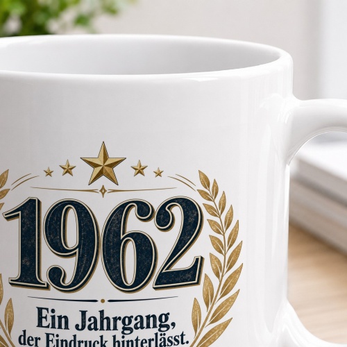 Tasse »1962 Ein Jahrgang, der Eindruck hinterlässt.«