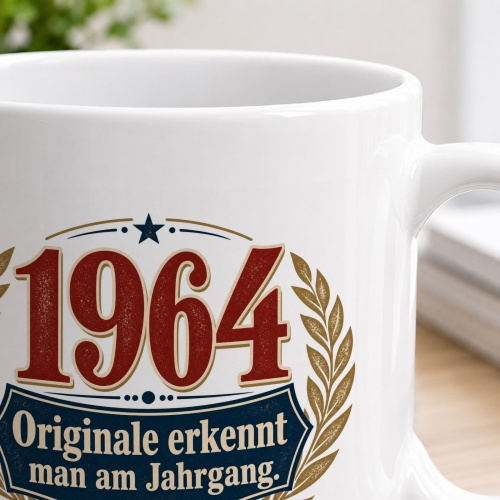 Tasse »1964 – Originale erkennt man am Jahrgang.«