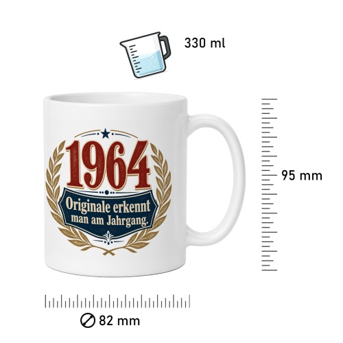 Tasse »1964 – Originale erkennt man am Jahrgang.«