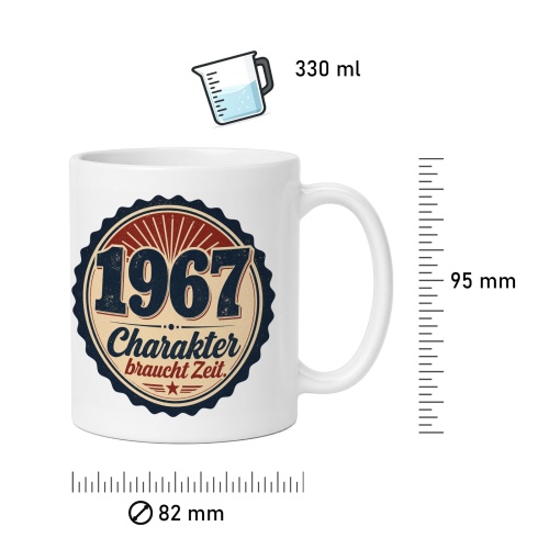 Tasse »1967 Charakter braucht Zeit.«