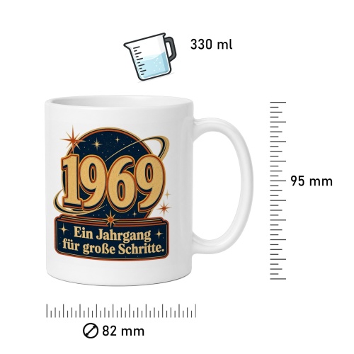 Tasse »1969 Ein Jahrgang für große Schritte.«