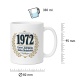 Tasse »1972 Guter Jahrgang. Keine Diskussion.«