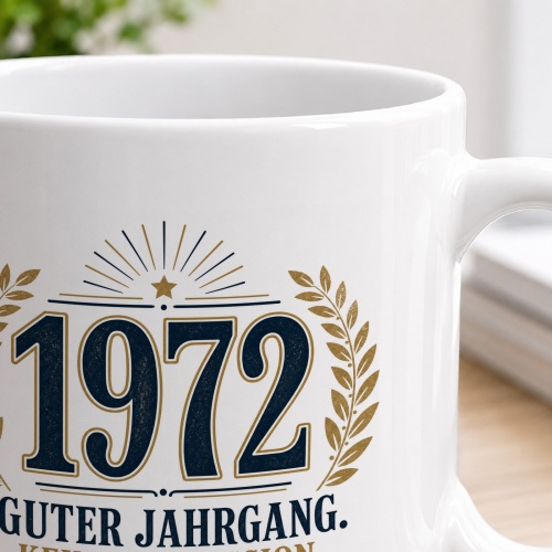 Tasse »1972 Guter Jahrgang. Keine Diskussion.«