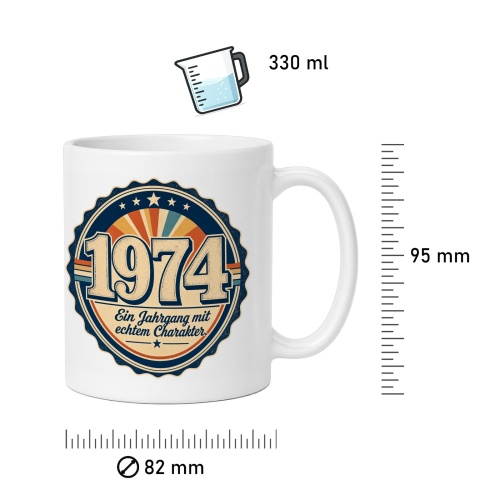 Tasse »1974 Ein Jahrgang mit echtem Charakter.«