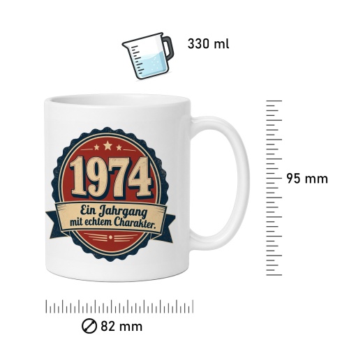 Tasse »1974 Ein Jahrgang mit echtem Charakter.«