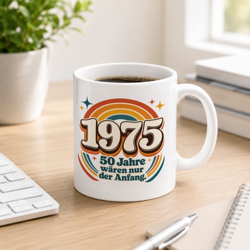 Tasse »1975 50 Jahre wären nur der Anfang.«