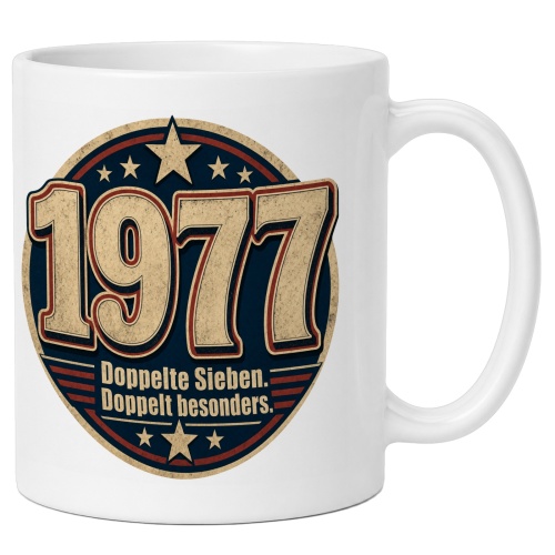 Tasse »1977 Doppelte Sieben. Doppelt besonders.«