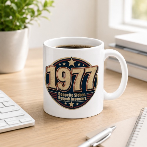 Tasse »1977 Doppelte Sieben. Doppelt besonders.«