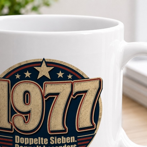 Tasse »1977 Doppelte Sieben. Doppelt besonders.«