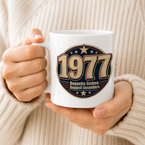 Tasse »1977 Doppelte Sieben. Doppelt besonders.«
