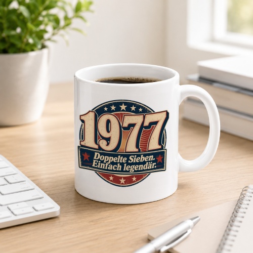 Tasse »1977 Doppelte Sieben. Einfach...