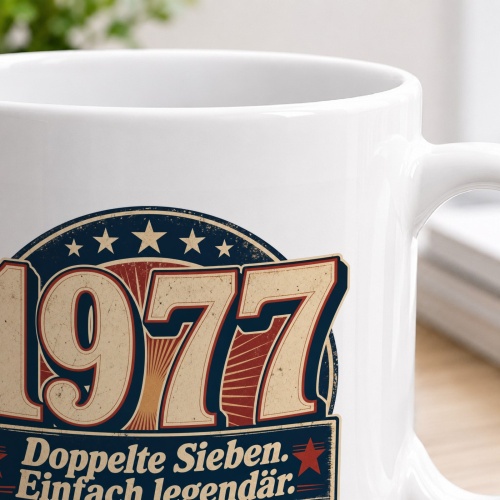 Tasse »1977 Doppelte Sieben. Einfach legendär«