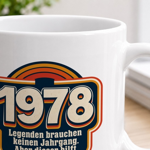 Tasse »1978 Legenden brauchen keinen Jahrgang.«