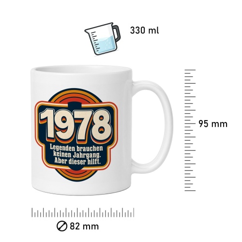 Tasse »1978 Legenden brauchen keinen Jahrgang.«