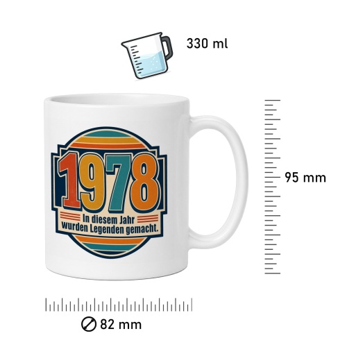 Tasse »1978 In diesem Jahr wurden Legenden gemacht.«