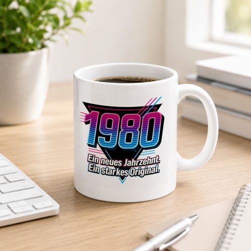 Tasse »1980 Ein neues Jahrzehnt Ein starkes...