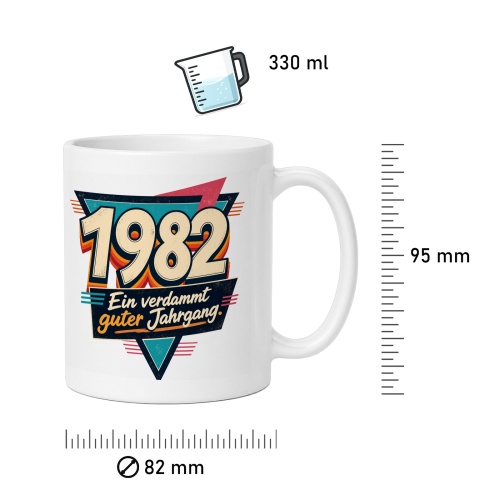 Tasse »1982 Ein verdammt guter Jahrgang«