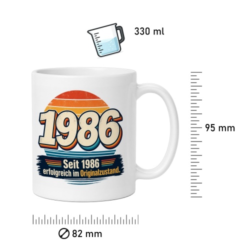 Tasse »1986 Seit 1986 erfolgreich im Originalzustand«