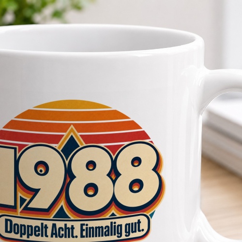 Tasse »1988 Doppelt Acht. Einmalig gut.«