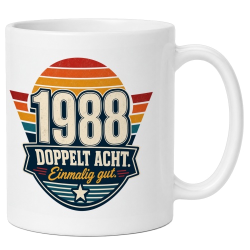 Tasse »1988 Doppelt acht. Einmalig gut.«