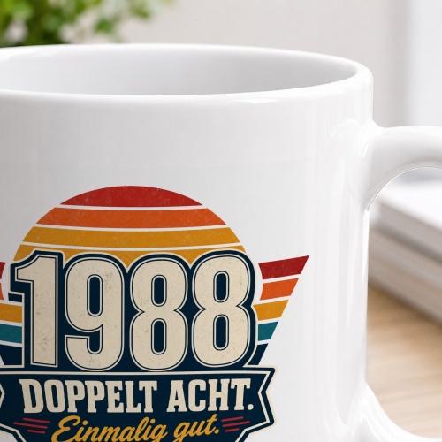 Tasse »1988 Doppelt acht. Einmalig gut.«