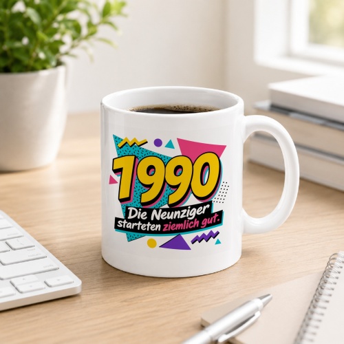 Tasse »1990 Die Neunziger starteten ziemlich...