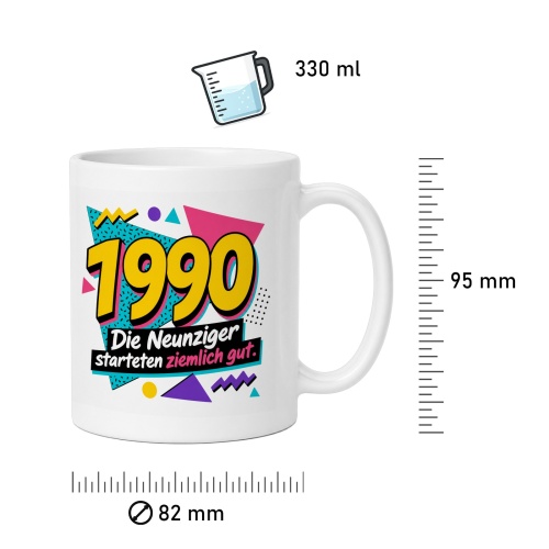 Tasse »1990 Die Neunziger starteten ziemlich gut«