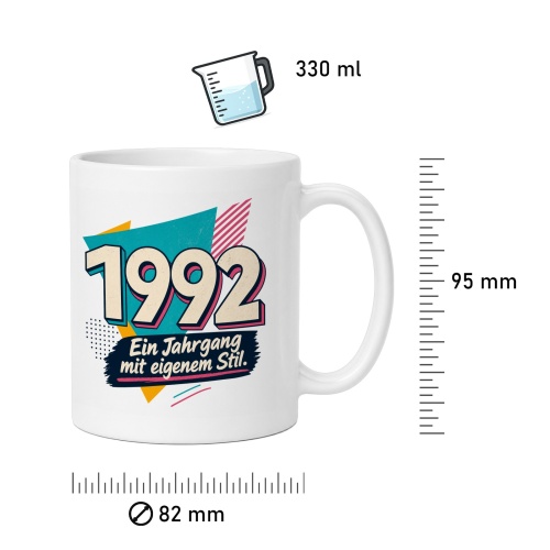 Tasse »1992 – Ein Jahrgang mit eigenem Stil«